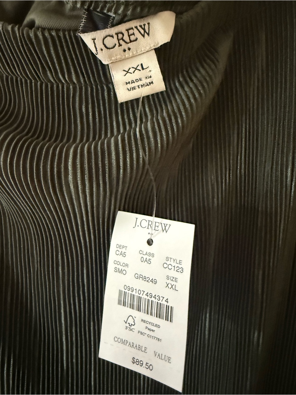 J. Crew Olive Green Pleated Midi Skirt - Picture 3 of 4